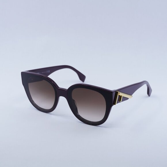 🕶️ New Fendi FE40111I 81FSunglasses - Shiny Purple Frame, Brown Lenses